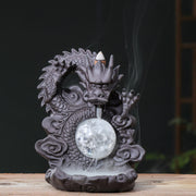 LED Light Dragon Strength Ceramic Incense Burner Decoration (Extra 30% Off | USE CODE: FS30)