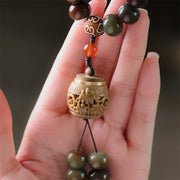 Buddha Stones 108 Mala Beads Dunhuang Color Bodhi Seed Dzi Bead Keep Away Evil Spirits Bracelet Mala Bracelet BS 3