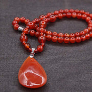 Buddha Stones Tibetan Red Agate Blessing Healing Bead Necklace Pendant Necklaces & Pendants BS 6