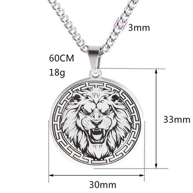 Animal Titanium Steel Chain Necklace Protection Pendant (Extra 30% Off | USE CODE: FS30) Necklaces & Pendants BS 7