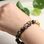 Buddha Stones Color-Changing Pixiu Obsidian Luck Bracelet Bracelet BS 4