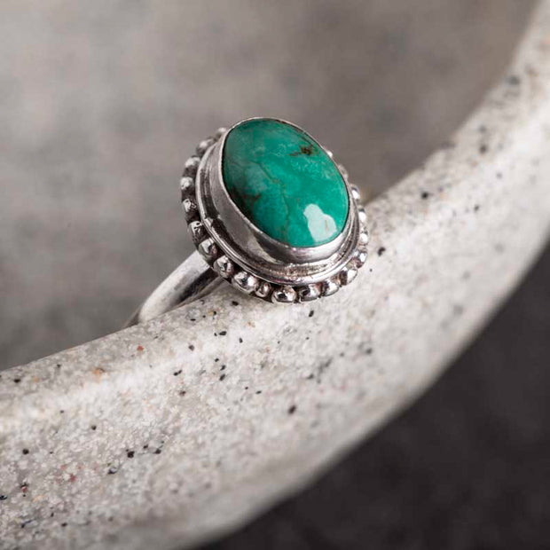 Buddha Stones 925 Sterling Silver Turquoise Wisdom Love Ring Ring BS 8