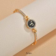 12 Constellations of the Zodiac Rhinestone Chain Adjustable Bracelet (Extra 30% Off | USE CODE: FS30) Bracelet BS Aries