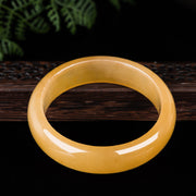 Buddha Stones Natural Golden Silk Jade Wealth Bracelet Bangle Bracelet BS 7