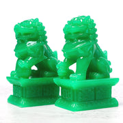 Buddha Stones Wealth Prosperity Pair of Fu Foo Dogs Guardian Lion Statues Home Decoration Decorations BS main