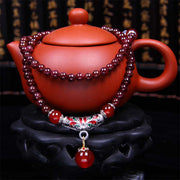 Buddha Stones Natural Garnet Red Agate Blessing Healing Bracelet Necklace Pendant Bracelet Necklaces & Pendants BS 2