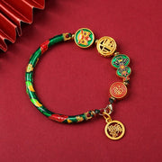 Buddha Stones Tibetan Gourd Fortune Happiness Lion Wealth Luck Bracelet Bracelet BS 4