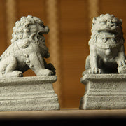 Buddha Stones Lion Fu Foo Dogs Elephant Ward Off Evil Blessing Home Decoration Decoration BS 8