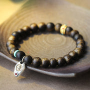 Buddha Stones Vietnam Qinan Agarwood Turquoise Balance Strength Bracelet Bracelet BS 7
