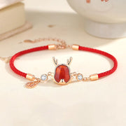 ❗❗❗A Flash Sale- Buddha Stones 925 Sterling Silver Year of the Dragon Natural Red Agate Dragon Attract Fortune Fu Character Strength Bracelet Necklace Pendant Earrings Bracelet Necklaces & Pendants BS Fu Character Red String Bracelet(Wrist Circumference 14-17cm)