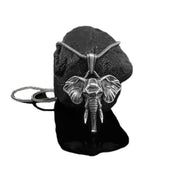Buddha Stones Elephant Pewter Titanium Steel Strength Necklace Pendant Necklaces & Pendants BS 7