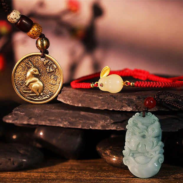 Lucky Year Of The Rabbit  2023 Jade Red String Protection Bundle-3 rabbit bundle BS main
