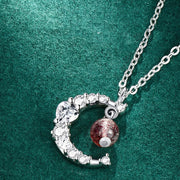 Buddha Stones Strawberry Quartz Blue Crystal Love Healing Necklace Necklaces & Pendants BS 3