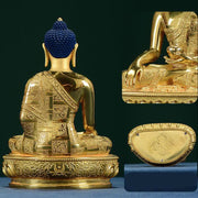 Buddha Stones Buddha Shakyamuni Figurine Enlightenment Copper Statue Home Offering Decoration Decorations BS 4