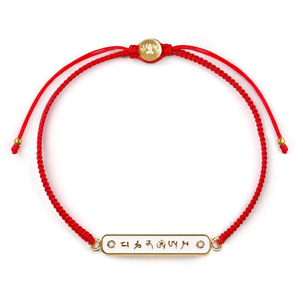Tibetan Handmade Om Mani Padme Hum Peace Red String Bracelet Bracelet BS Om Mani Padme Hum(Bracelet Size 16-25cm)