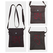 Buddha Stones Handmade OM Mantra Embroidered Spiritual Mind Practice Cotton Crossbody Bag Shoulder Bag Cellphone Bag Bag BS 10