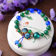 Buddha Stones Natural Green Agate Success Bracelet