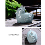 Buddha Stones Chinese Zodiac Wealth Ceramic Tea Pet Home Figurine Decoration Decorations BS 23