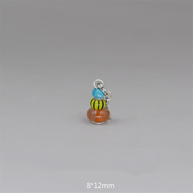 Buddha Stones Zen Cairn Labradorite Various Crystals Calm Pendant Necklace Necklaces & Pendants BS Turquoise&Red Agate Pendant 8*12mm