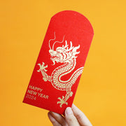 Buddha Stones 6Pcs Chinese Red Envelope Year of the Dragon Lucky Money Envelopes 2024 Chinese New Year Dragon Year Envelope Red Envelope BS 1