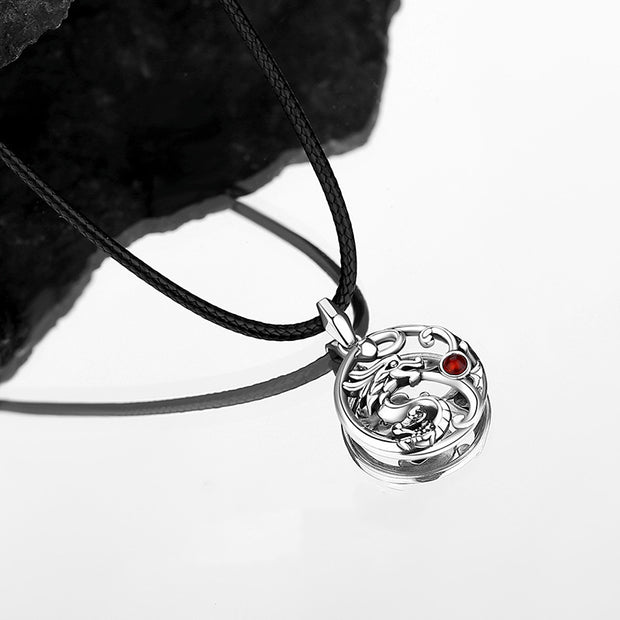 ❗❗❗A Flash Sale- Buddha Stones 925 Sterling Silver Year Of The Dragon Playing Pearl Luck Rope Necklace Pendant