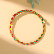 Buddha Stones Colorful Rope Zongzi Pattern Luck Handmade Child Adult Bracelet
