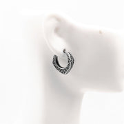 Buddha Stones Viking Hoop Titanium Steel Balance Earrings Earrings BS 3