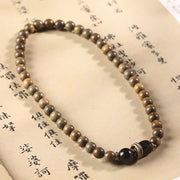 Buddha Stones Tibetan Green Sandalwood Crystal Soothing Peace Bracelet