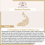 Buddha Stones Natural Jade Peacock Luck Prosperity Necklace Pendant Necklaces & Pendants BS 12