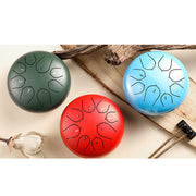 Buddha Stones Steel Tongue Drum Sound Healing Meditation Lotus Pattern Drum Kit 8 Note 6 Inch Percussion Instrument Tongue Drum BS 21