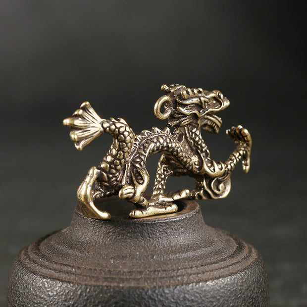 Buddha Stones Year Of The Dragon Mini Brass Dragon Luck Protection Home Decoration Decorations BS 5