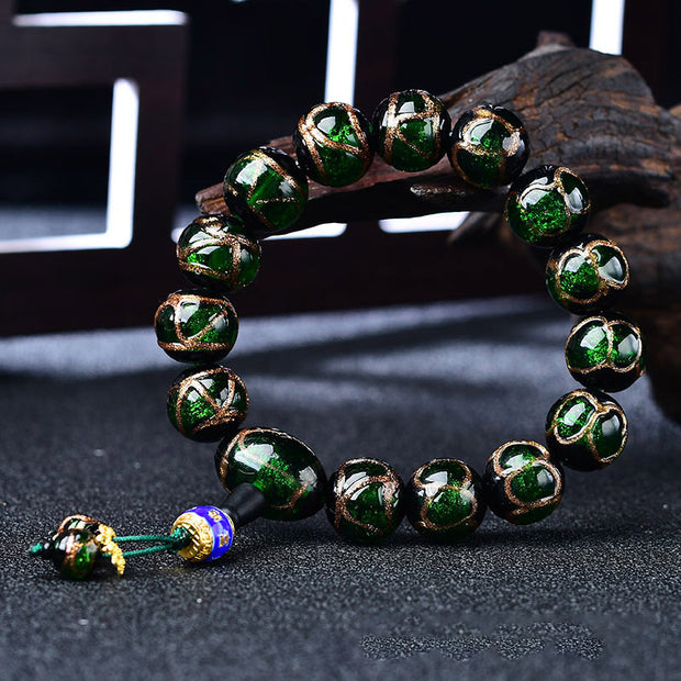 Buddha Stones Tibetan Dragon Vein Agate Healing Bracelet Bracelet BS 5