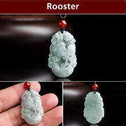 Buddha Stones Natural Jade 12 Chinese Zodiac Sucess Pendant Necklace Necklaces & Pendants BS 15